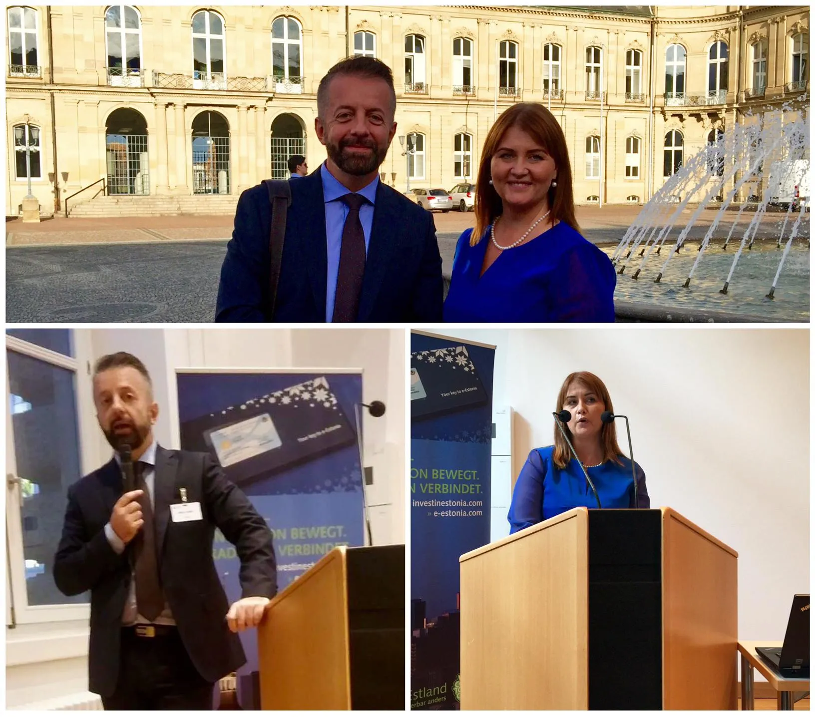 Damir Tomicic keynote with Liisa Oviir, Estonian Minister of Entrepreneurship at Haus der Wirtschaft in Stuttgart